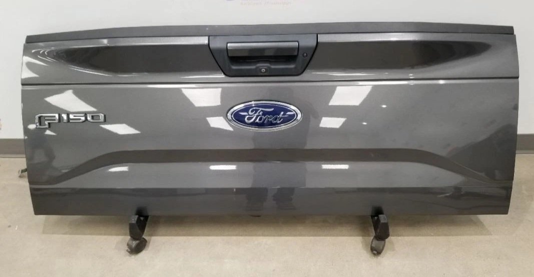 2016 Ford F-150 Tailgate – Magnetic Metallic Charcoal Gray – OEM and Rear Bumper – Chrome OEM Style – With Parking Sensors