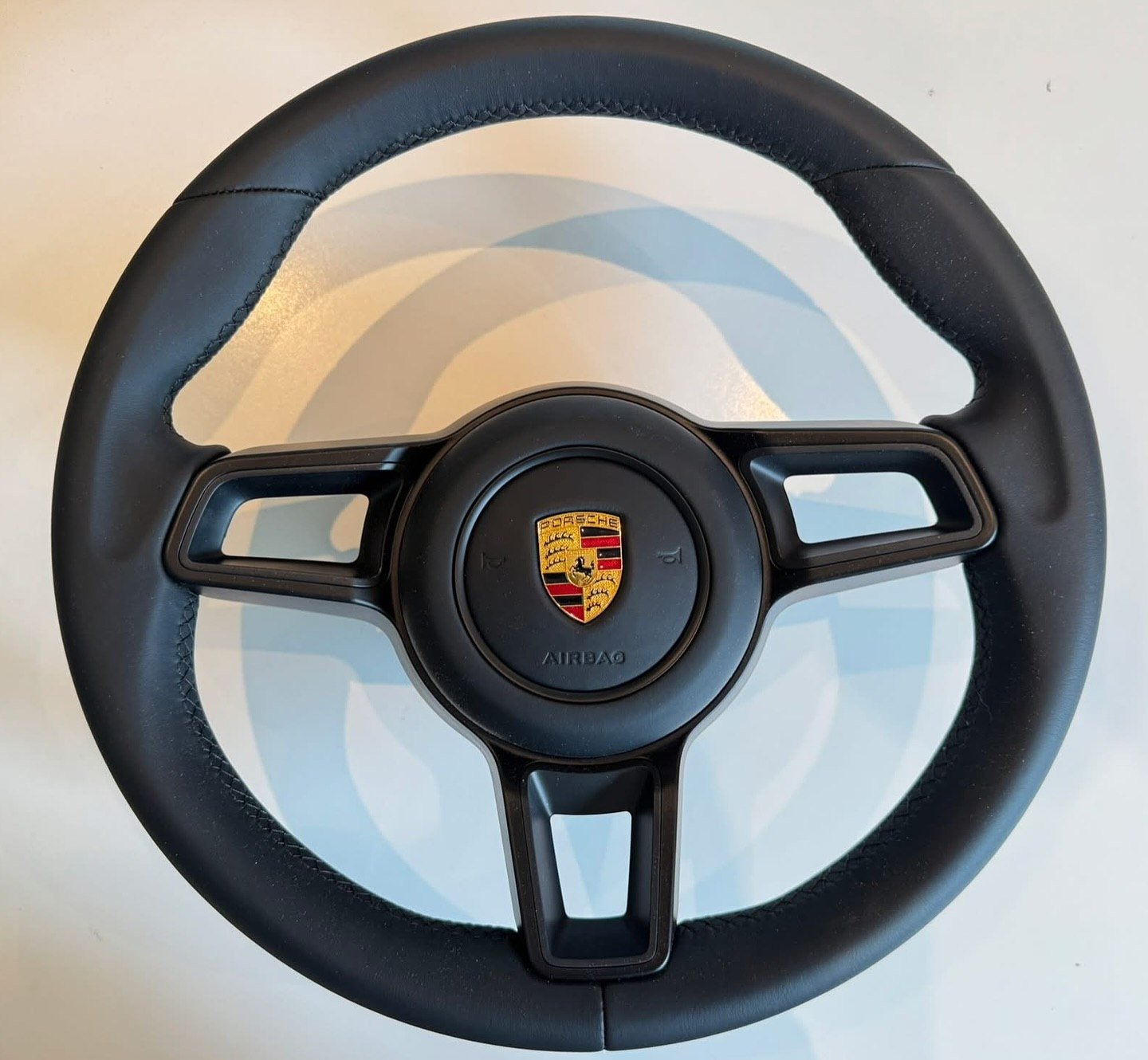 OEM Porsche 991 GT Smooth Leather Steering Wheel (Manual) with Airbag – Rare